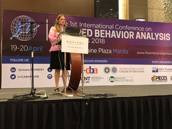 Sorah Stein, PhD, BCBA-D, CSE, CSES Clinical director delivering her keynote address on Sex Education for Persons with Disabilities at The 1st International Conference on Applied Behavior Analysis – Philippines